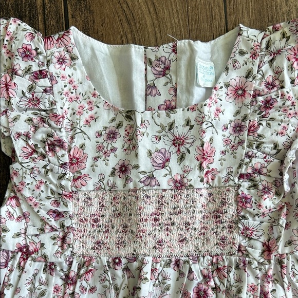 Edgehill Collection Pink Floral smocked Kids Dress - Picture 2 of 6